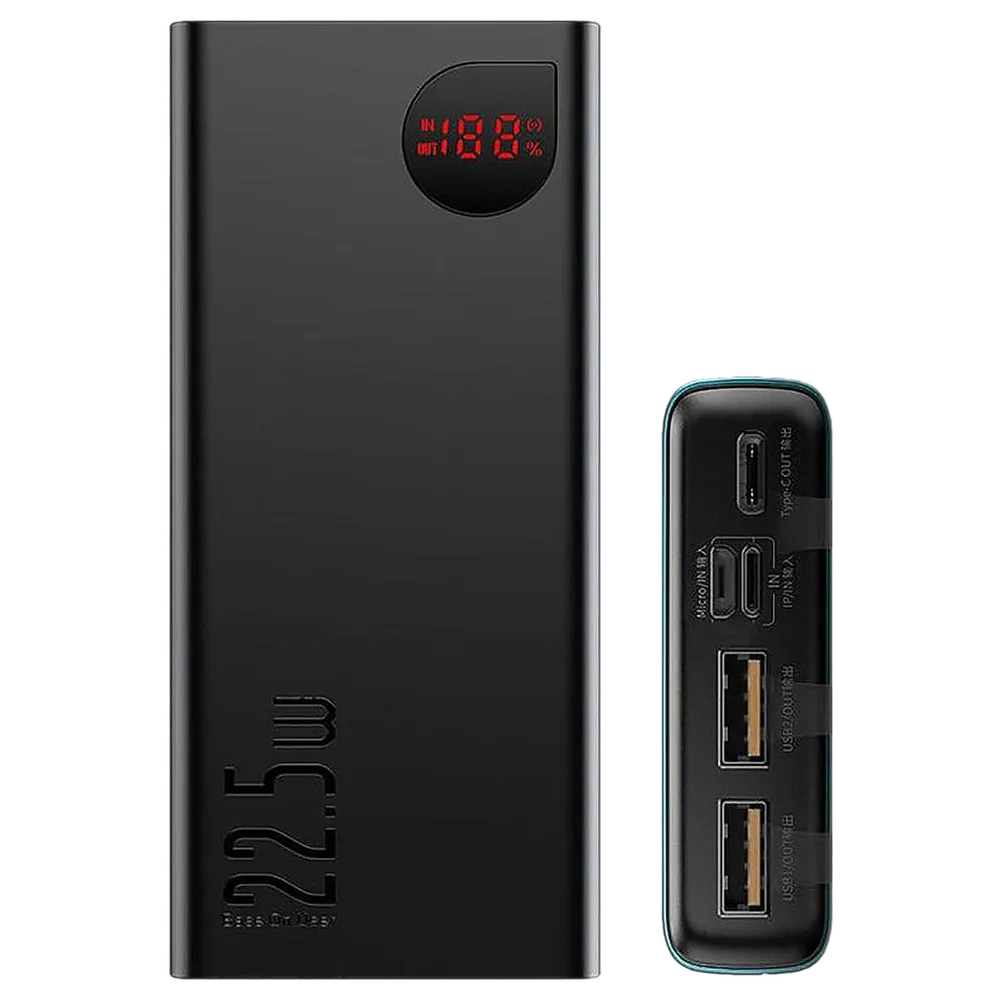 Baseus PPADM20S 20000mah Adaman Metal Fast Charging Power Bank Black (22.5W)