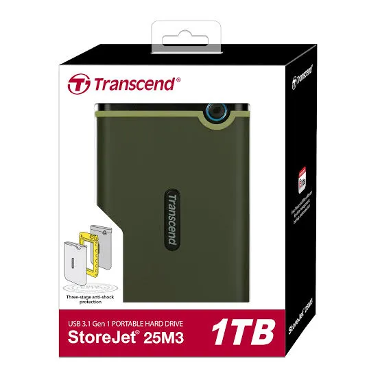 Transcend J25M3 1TB USB 3.1 Portable Hard Disk