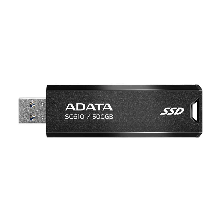 ADATA SC610 500GB USB 3.2 Black Portable External SSD #SC610-500G-CBK