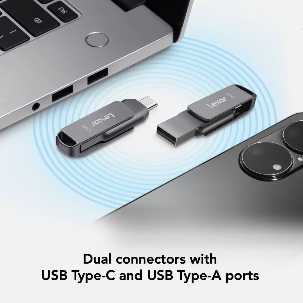 Lexar JumpDrive Dual Drive D400 128GB USB 3.2 Type-C Pen Drive