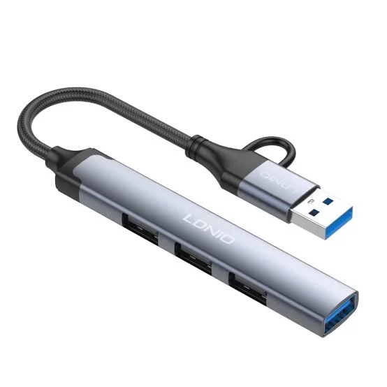 Ldnio DS-64C 4-in-1 USB/Type-C Hub Adapter