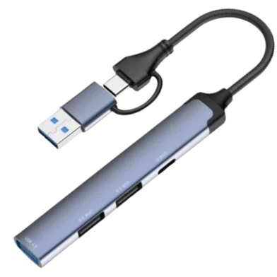 Ldnio DS-64C 4-in-1 USB/Type-C Hub Adapter