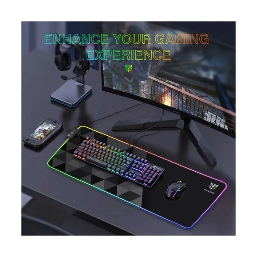 ONIKUMA MP006 Black RGB Gaming Mouse Pad