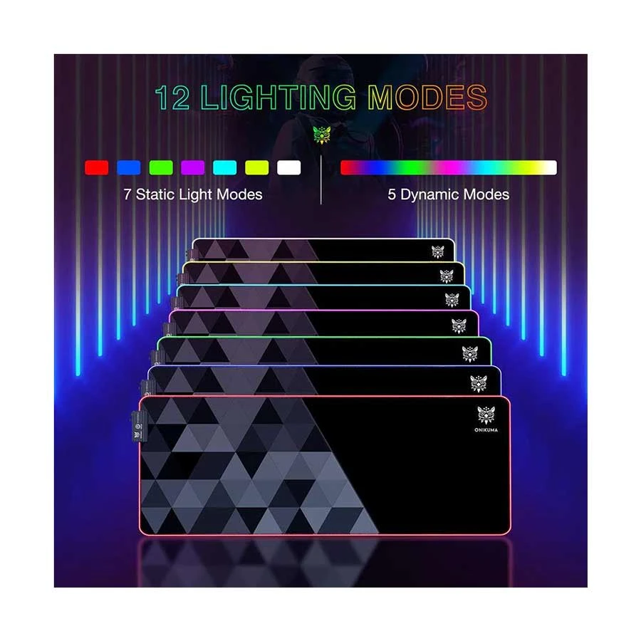 ONIKUMA MP006 Black RGB Gaming Mouse Pad
