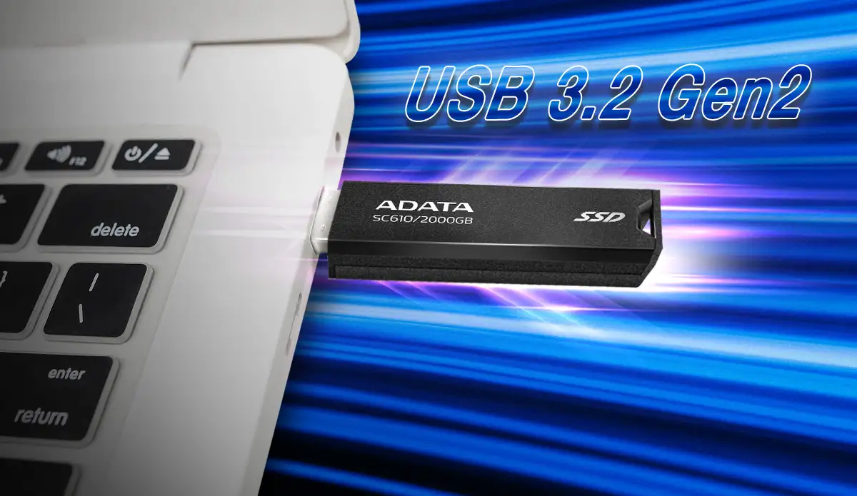ADATA SC610 500GB USB 3.2 Black Portable External SSD #SC610-500G-CBK